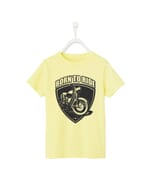 Born To Ride Men's Biowash T-Shirt Yellow